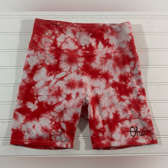 PINK Victoria's Secret Pants - PINK Victoria's Secret Ohio State Buckeyes Biker Shorts Tie Dye Womens Size XS